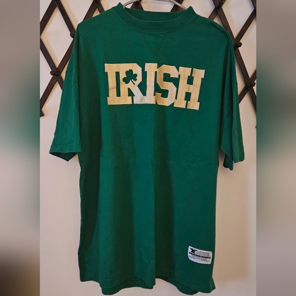 Anvil Other - Notre Dame Fighting Irish Embroidered Green Athletic Tee